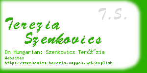 terezia szenkovics business card